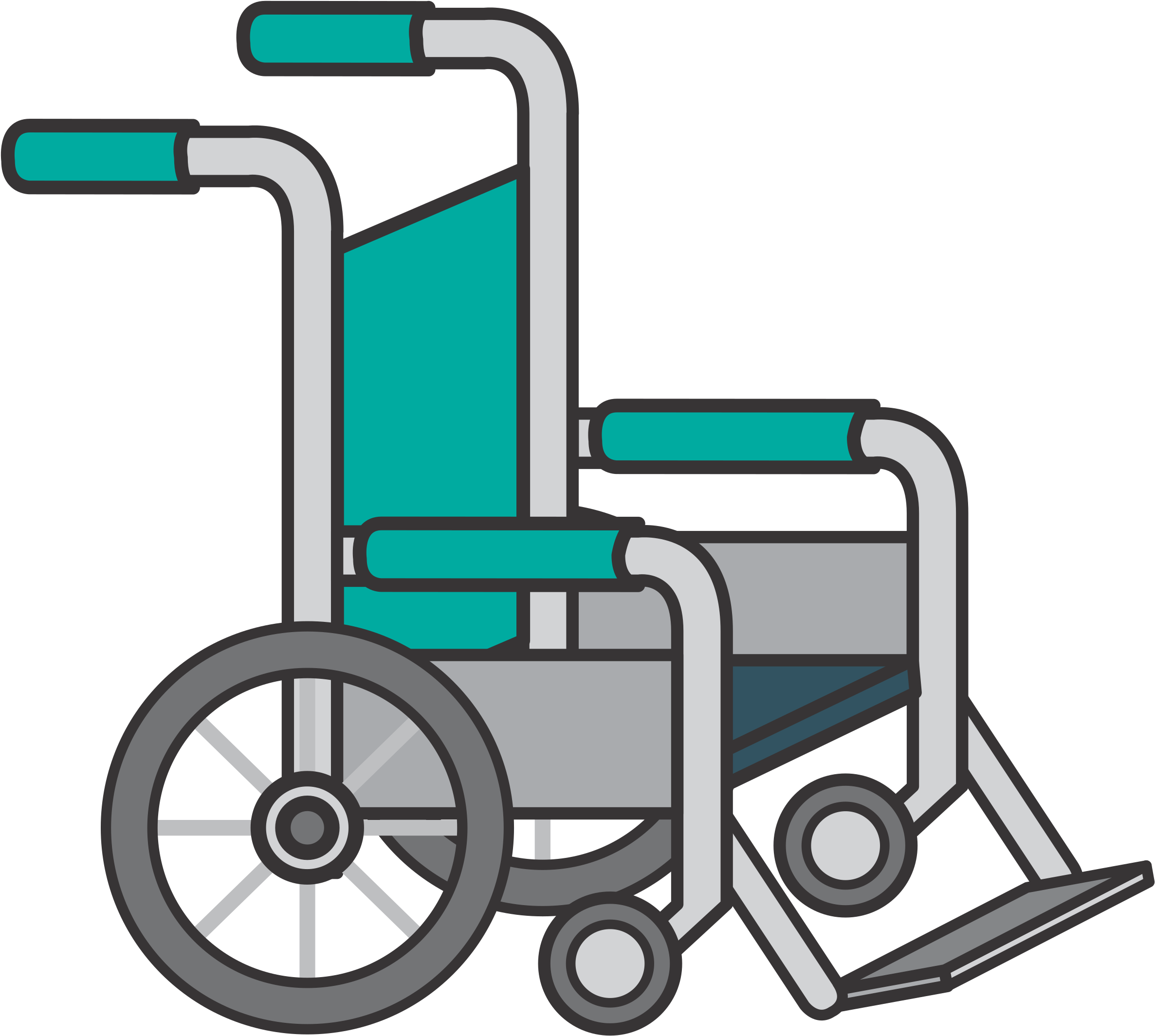 Wheelchair - Wheelchair Clipart (2400x2156)