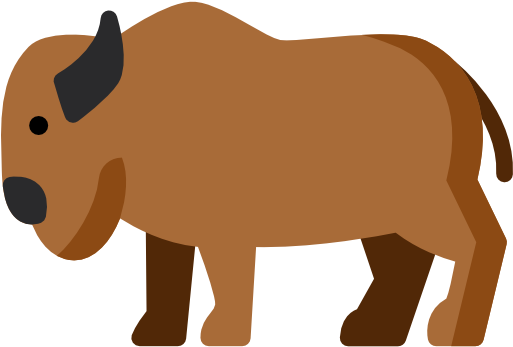 Bison Free Icon - Animal Figure (512x512)