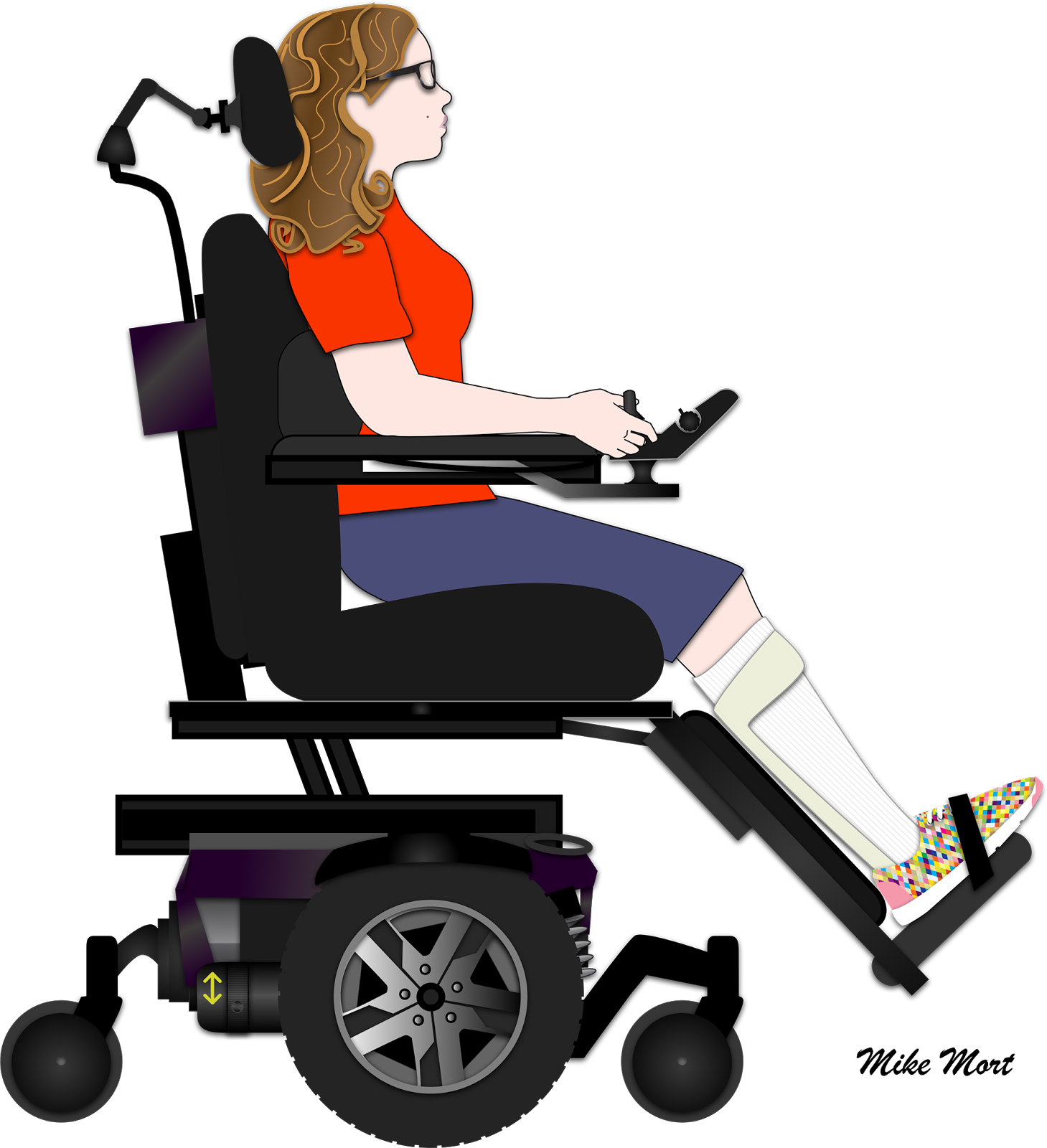 Keep On Squeaking - Cerebral Palsy Wheelchair Clipart (1459x1600)