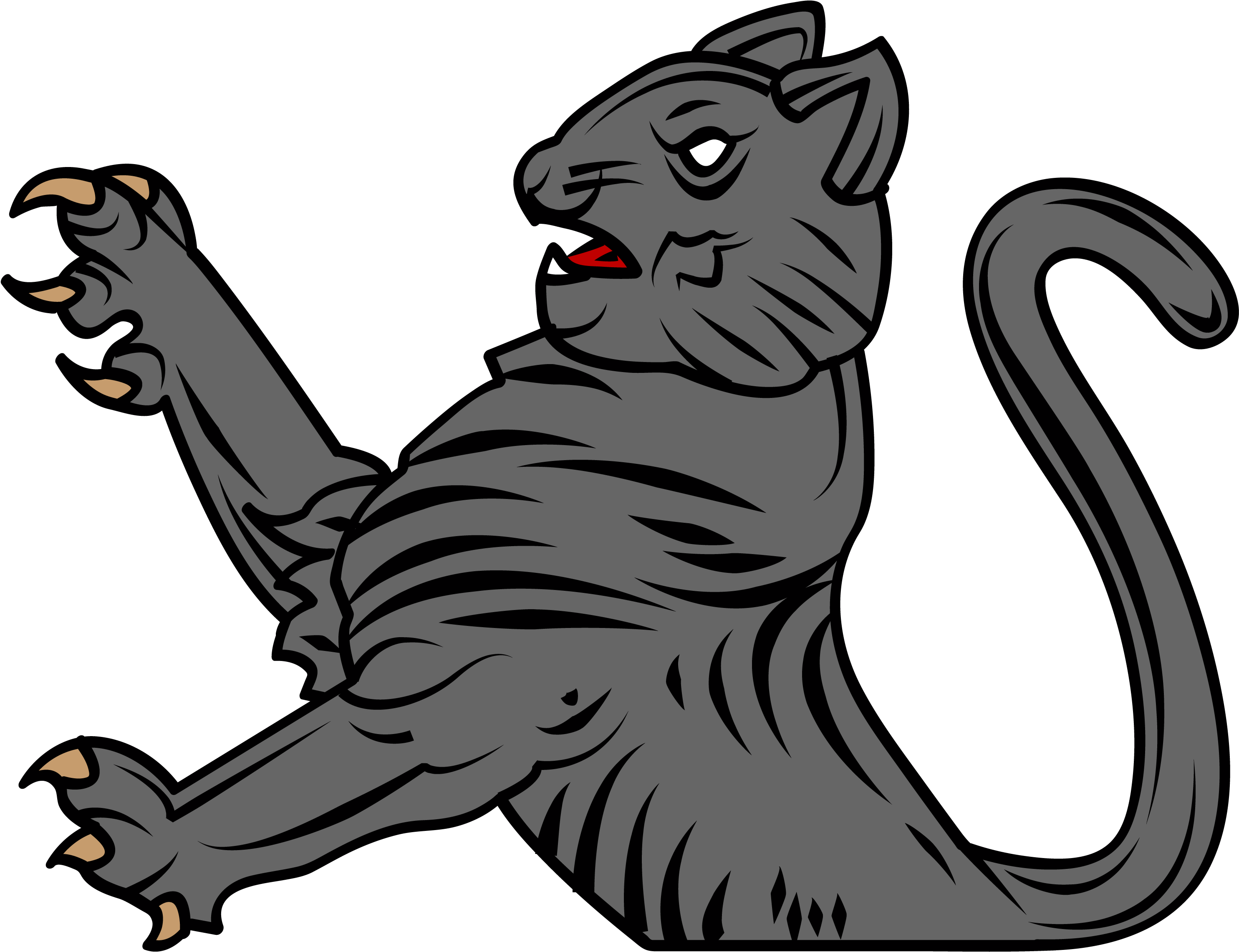 Cat - Coat Of Arms Supporters Cat (3000x2310)