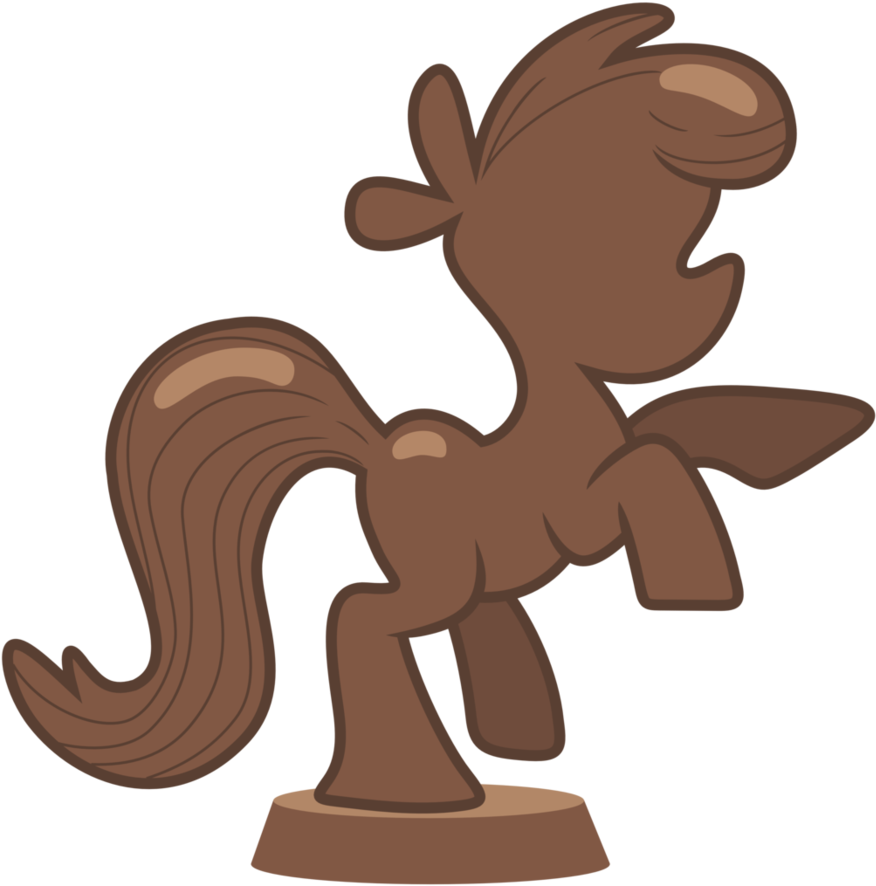 Chocolate Pony Statue By Pikamander2 - Mlp Pictures Of Foods (894x894)