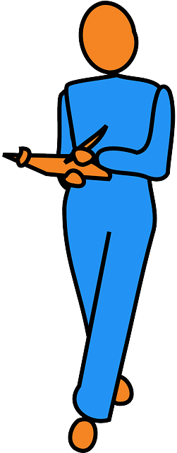 Man With Clip Board Flat Art (320x640)