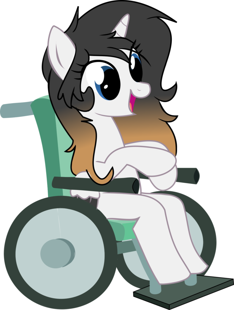 Scarlett In A Wheelchair By Scarlett-letter - My Little Pony Wheelchair (777x1028)