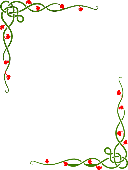 Green Vines Clip Art - Borders For Funeral Programs (450x596)