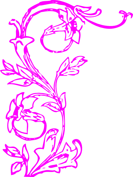 Pink Flowers On Vine Transparent (450x598)