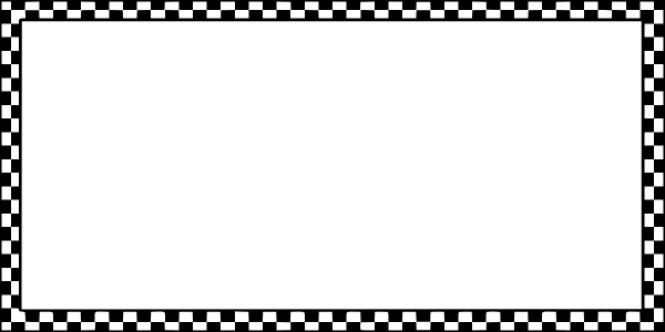 Horse Racing Clipart Racetrack - Checkered Border (600x300)