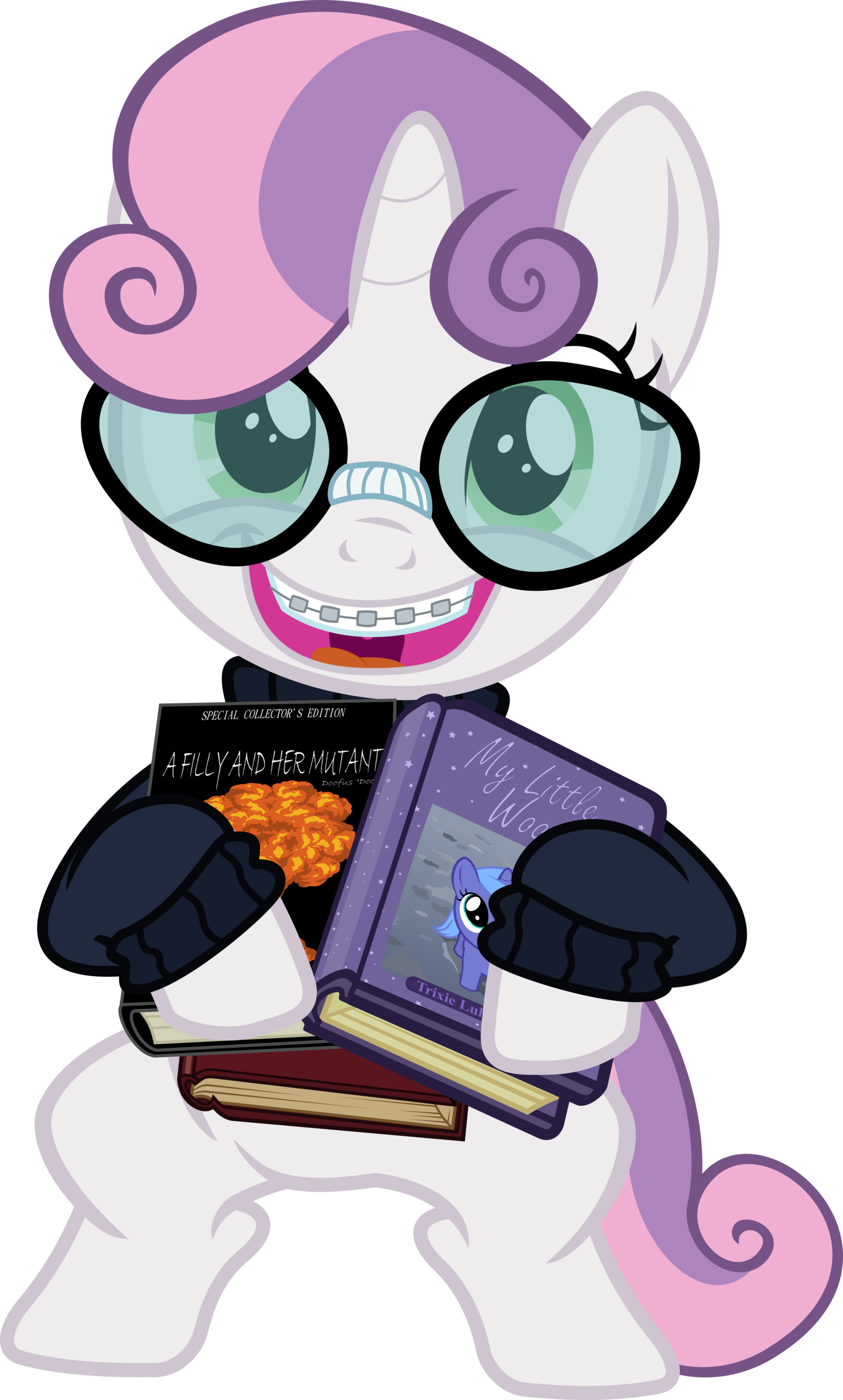 Bookworm Sweetie Belle By Magister39 On Deviantart - Link And Sweetie Belle (1600x2659)