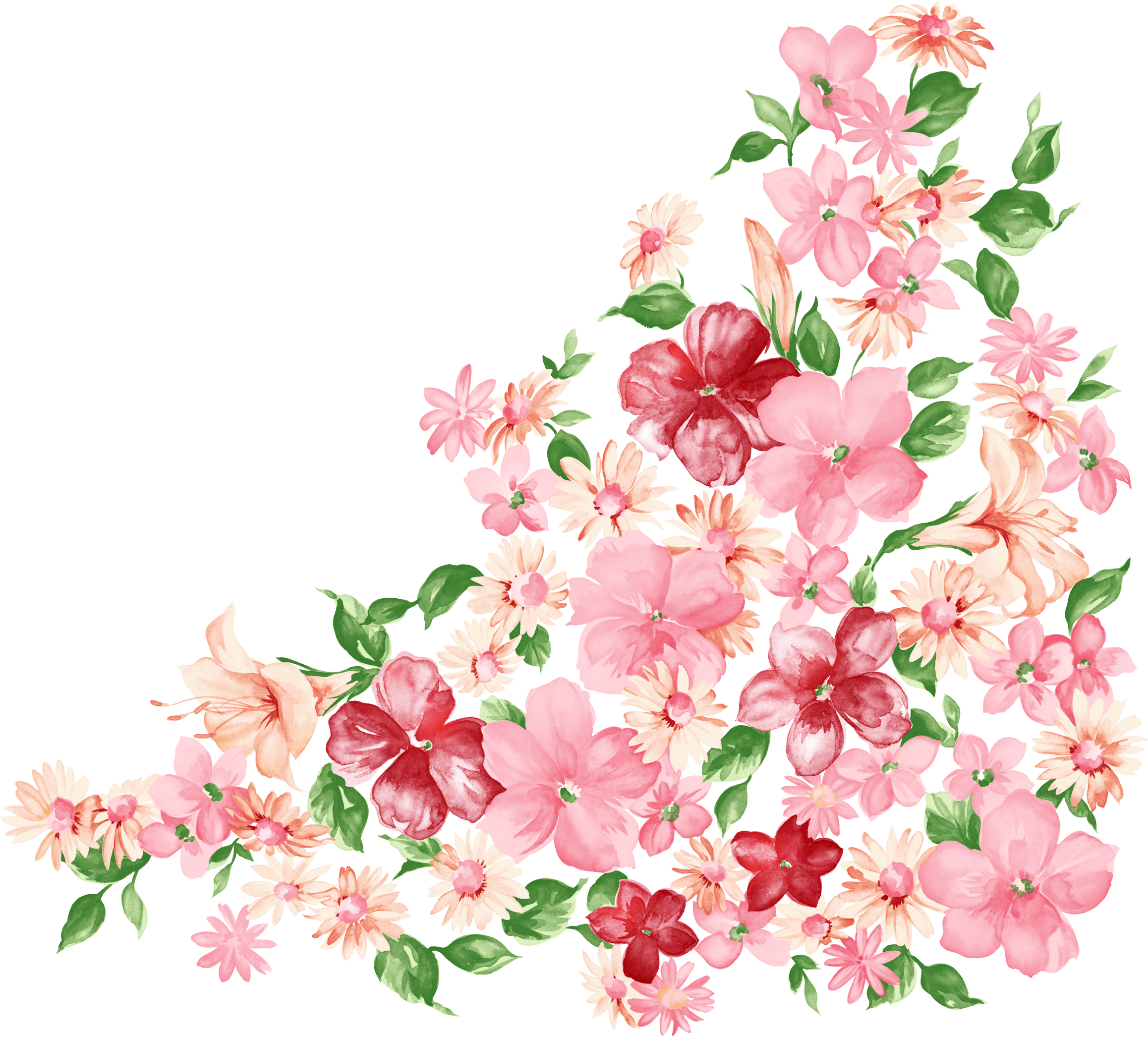 Ch B *✿* - Generic Paper Napkin Red And Pink Roes Pattern Party (2471x2264)