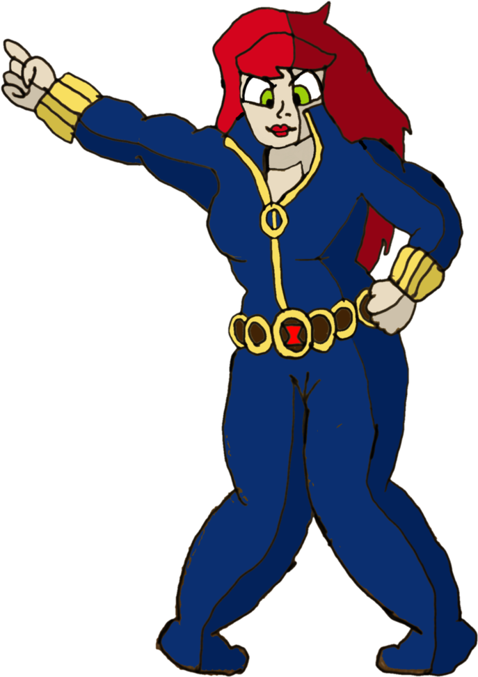 Black Widow Dancing Para Para By Kaijuboy455 - Cartoon (714x1119)