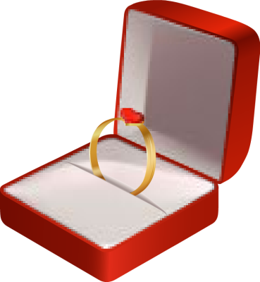 Ring Clipart Ring Box - Wedding Ring Box Clipart (369x400)
