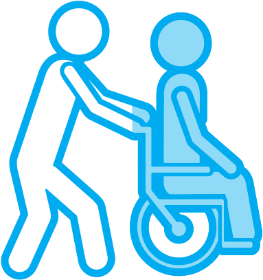 Person Helping Another On A Wheelchair - Person (550x550)