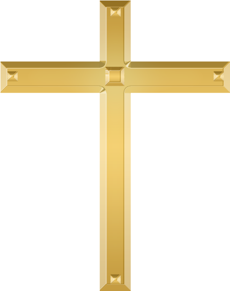 Golden Christian Cross - Christian Cross Png (499x627)