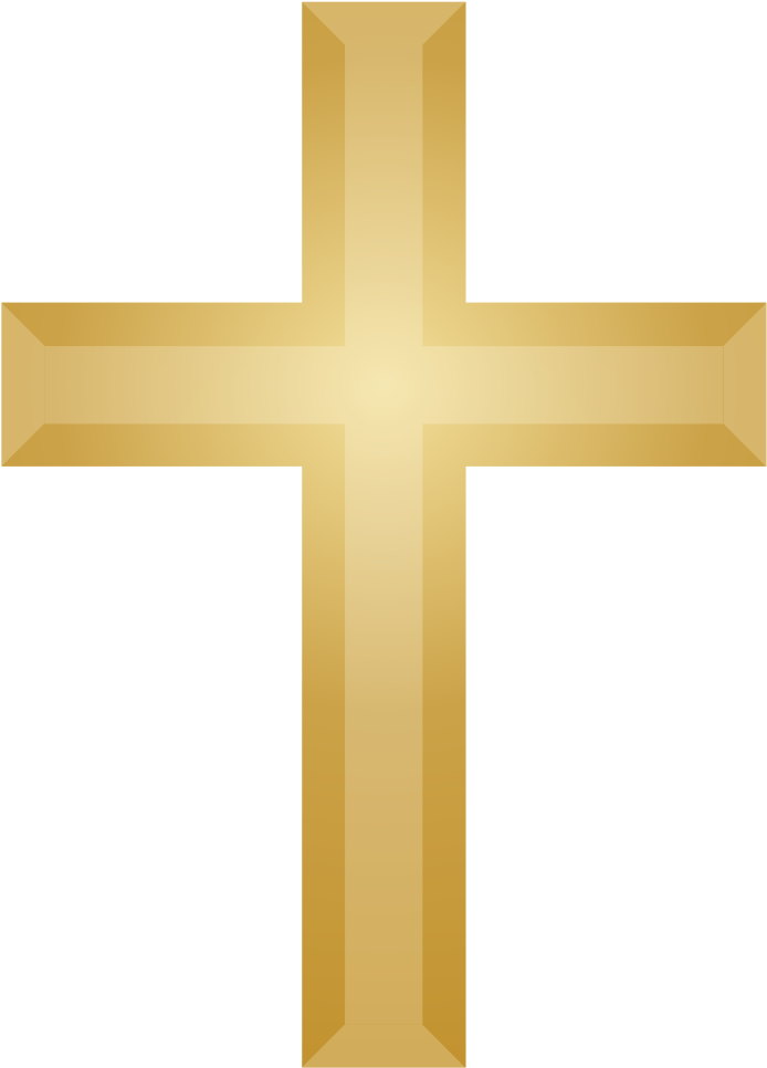 Gold Christian Cross No Red - Transparent Picture Of Cross (805x1052)
