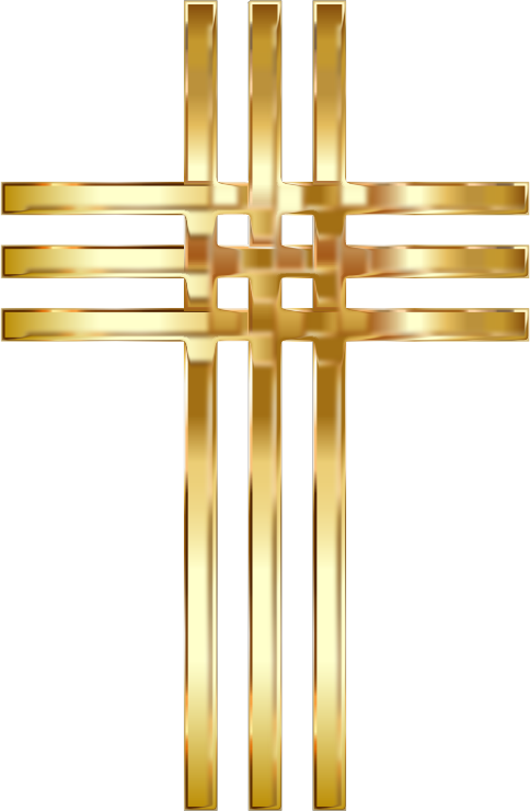 Medium Image - Transparent Golden Cross Png (484x740)