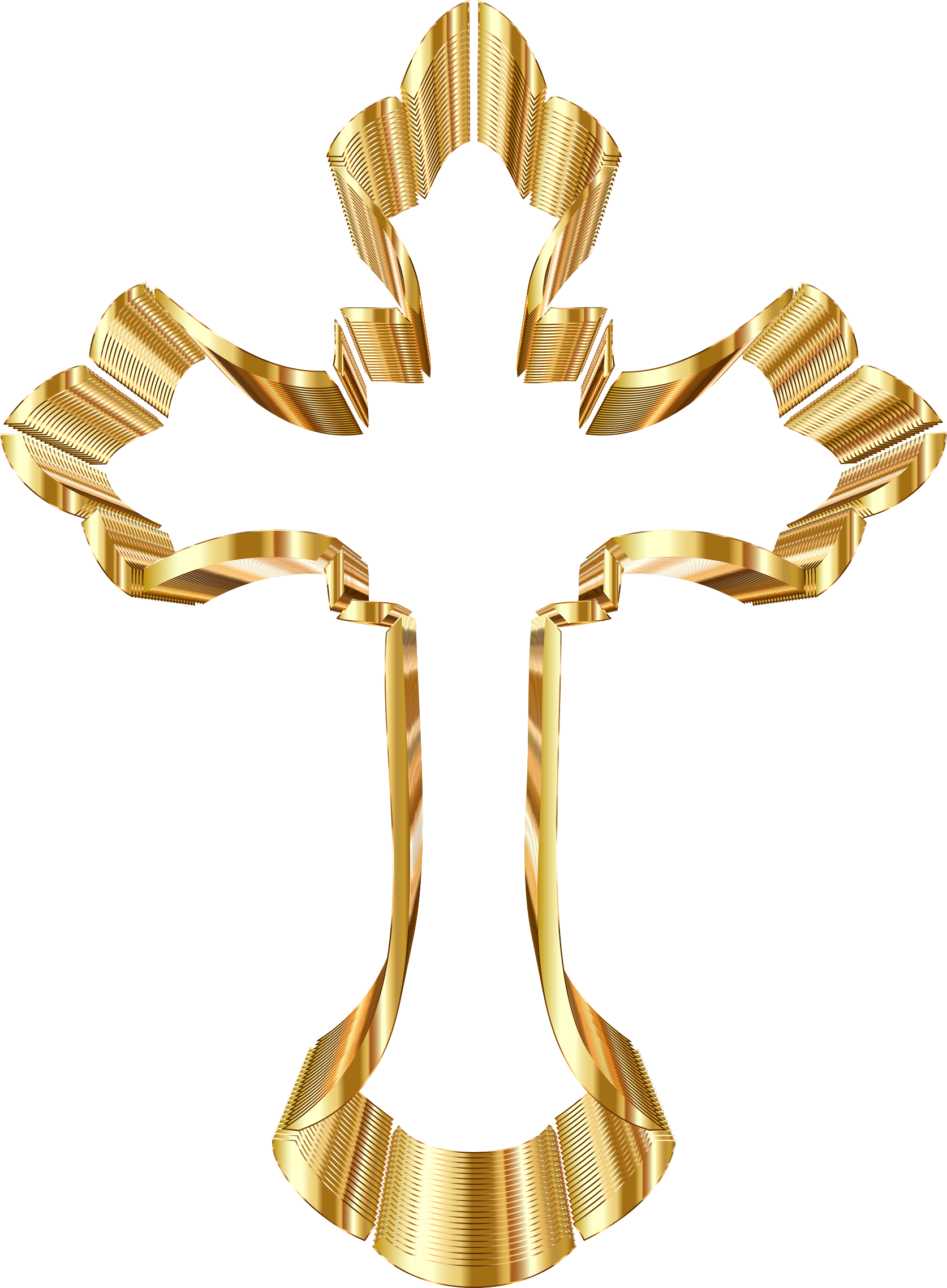 28 Collection Of Catholic Cross Clipart Gold - Transparent Background Gold Crosses (1674x2276)