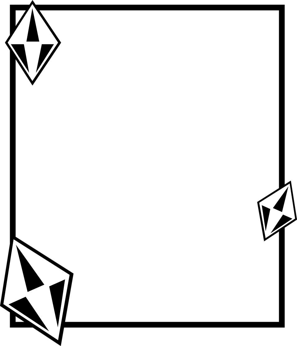 Photo Illustration Of A Blank Frame Border With Diamonds - Diamond Borders Clip Art (958x1114)