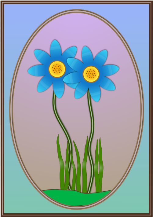 Free Flowers With Frame - Upload (563x800)