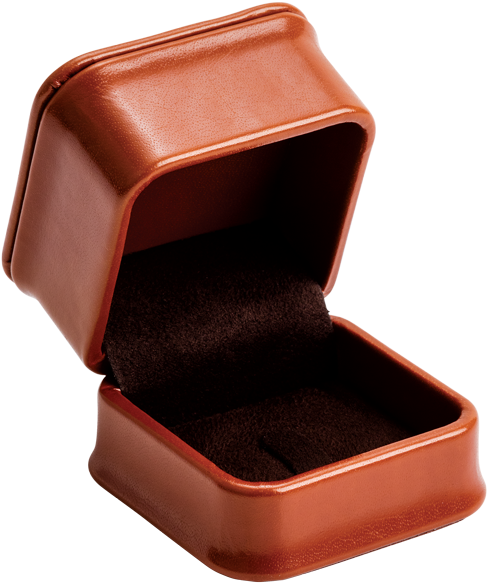 Natural Jewelry Packaging Maverick Cognac Ring Box - Jewellery (500x592)