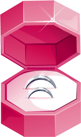 Ring Clipart Pink Ring - Ring In A Box Png Clipart (377x526)