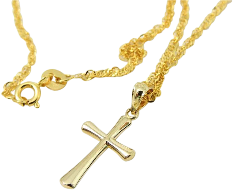14k - Gold Cross Necklace Italy (785x785)