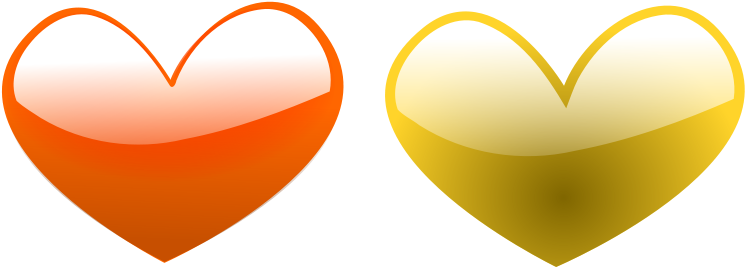 Orange And Yellow Heart (2088x750)