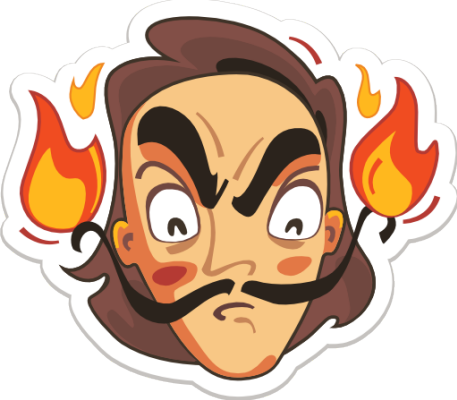 We Added Stickers Showing Great Artists And Their Heroes - Стикеры Телеграм Художники (512x448)