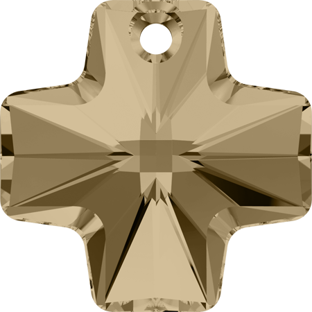 Crystal Golden Shadow - Swarovski 20mm Crystal Heliotrope Crystal Cross Pendant (450x450)