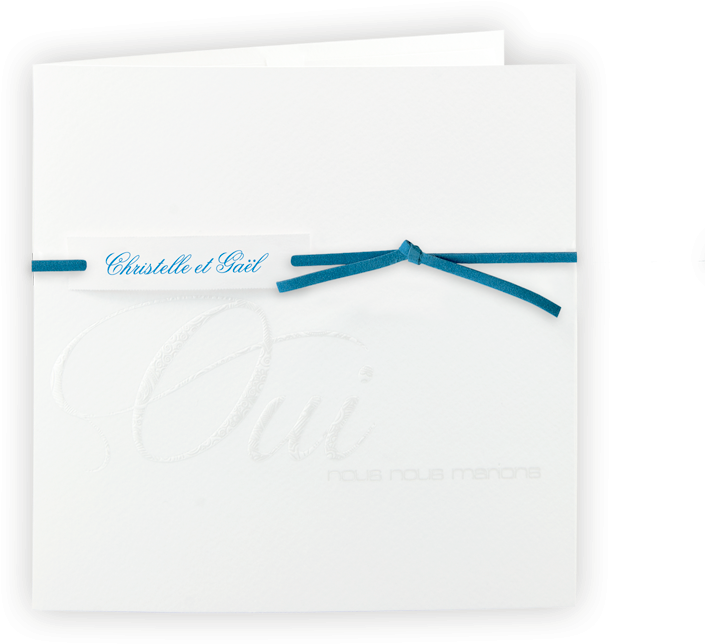 Faire-part Mariage Classique Et Chic - In Memoriam Card (800x800)