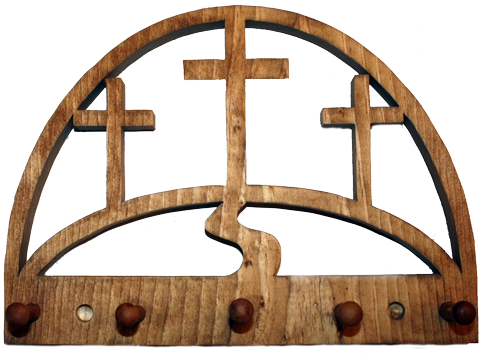 Trinity Cross Wall Hanger - Lumber (500x500)
