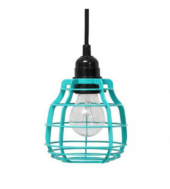 Lampe Avec Prise En Métal Turquoise Hk Living - Roze Draadlamp (800x800)