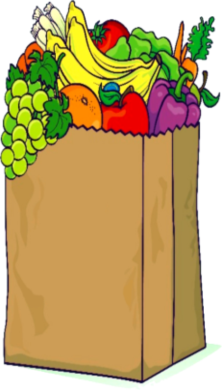 Grocery Bag Clip Art - (438x768) Png Clipart Download
