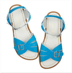 Salt Water Classic Turquoise - Salt-water Classic Leather Sandal In Shiny Turquoise (400x400)