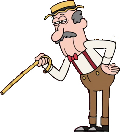 Appearance - Gravity Falls Sprott (397x439)