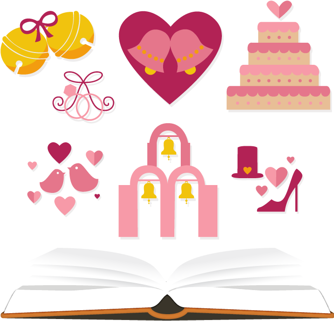 Wedding Diary - Wedding Heart Logo Vector Free (688x669)