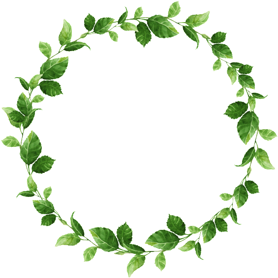 Hand-painted Small Leaf Circle Png Transparent Material - Wreath (650x650)