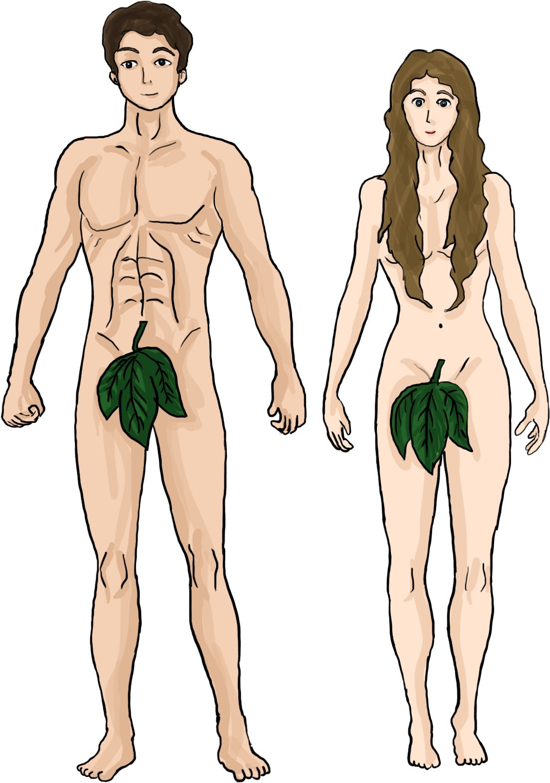 Free To Use & Public Domain Christian Clip Art - Adam And Eve Clip Art (1350x1800)