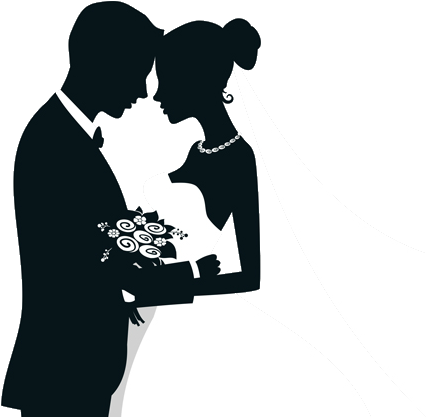 Wedding Invitation Bridegroom Silhouette - Siluetas Novios (500x500)