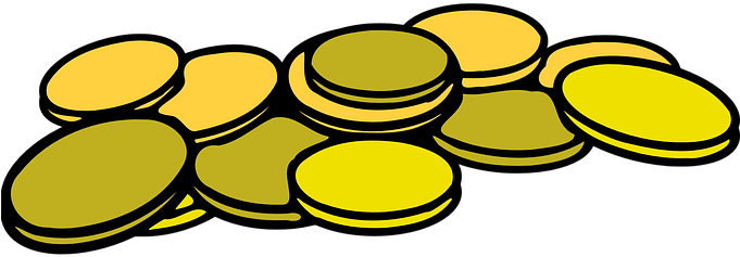 Deposit Coins Money Stack Cash Credit Curr - Gold Coins Clip Art (680x340)