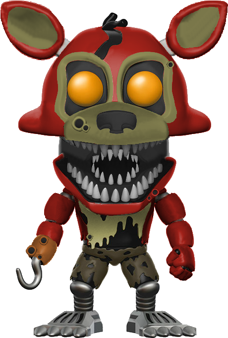 Twisted Foxy Pop Figure By Peterwayne32 - Fnaf Twisted Foxy Funko Pop (503x714)