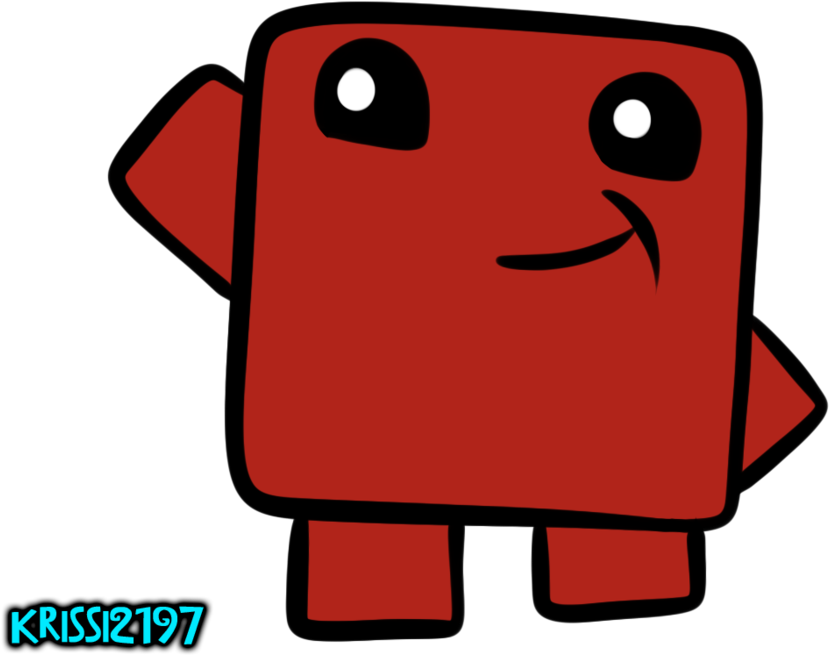 Super Meat Boy Meatloaf Game Clip Art - Super Meat Boy Cute (1024x735)