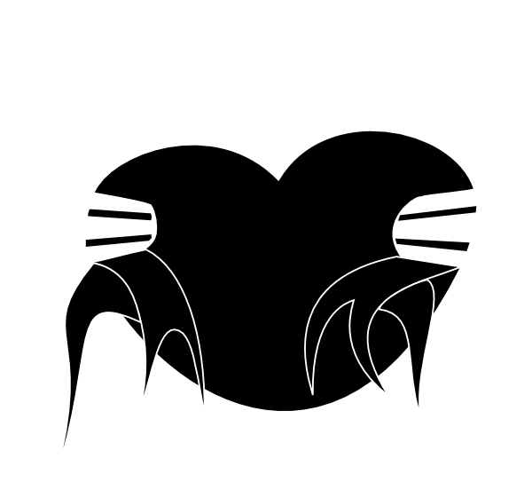 Pinoy Pride White Black Clip Art - Heart (600x543)