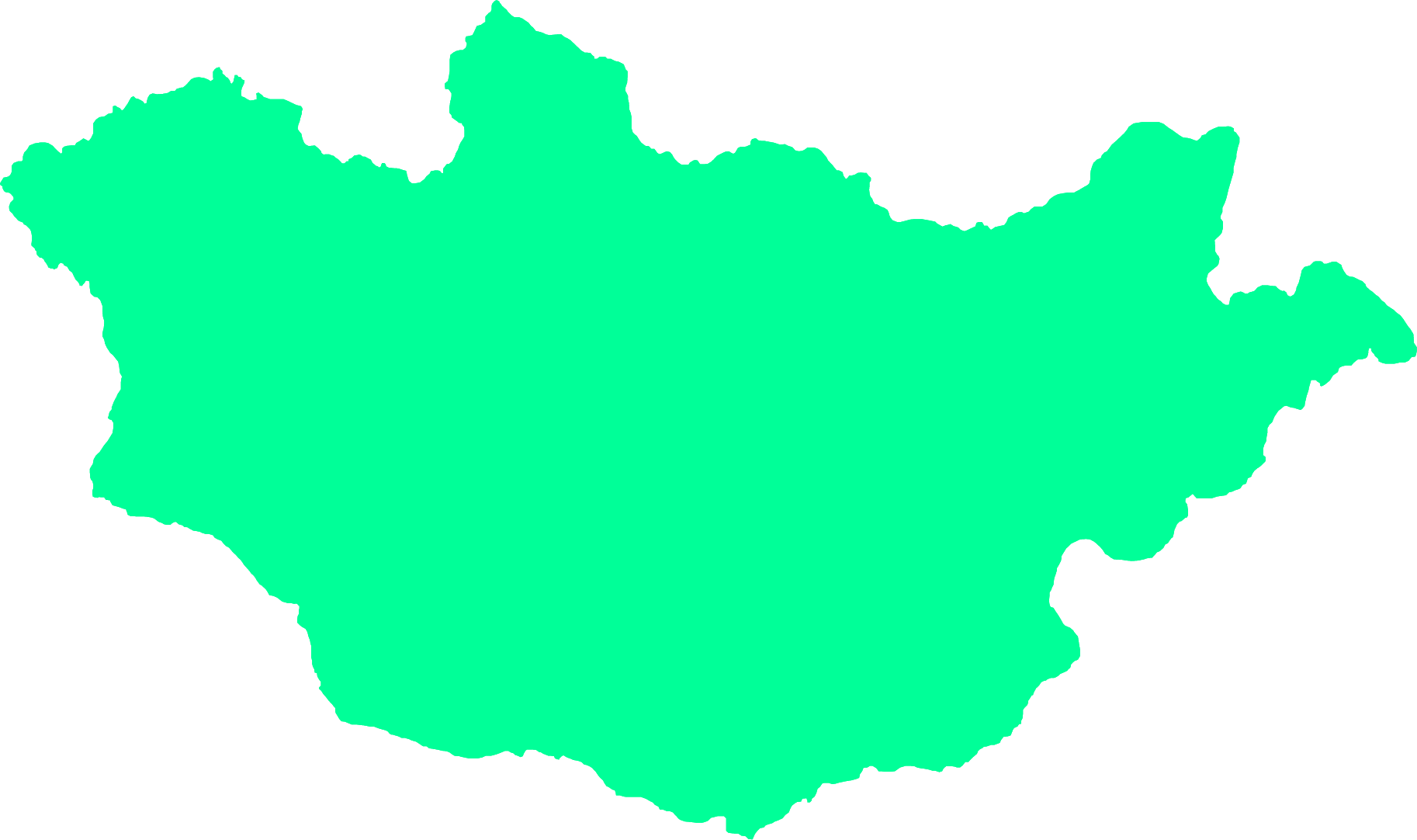 Контурная карта монголии