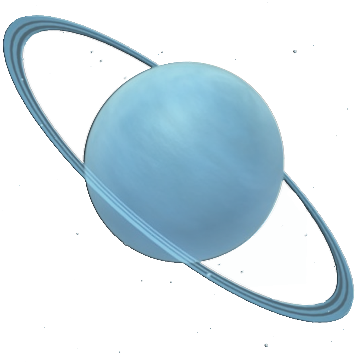 Indigo Clipart Uranus Planet - Uranus With Rings Png (1200x1200)