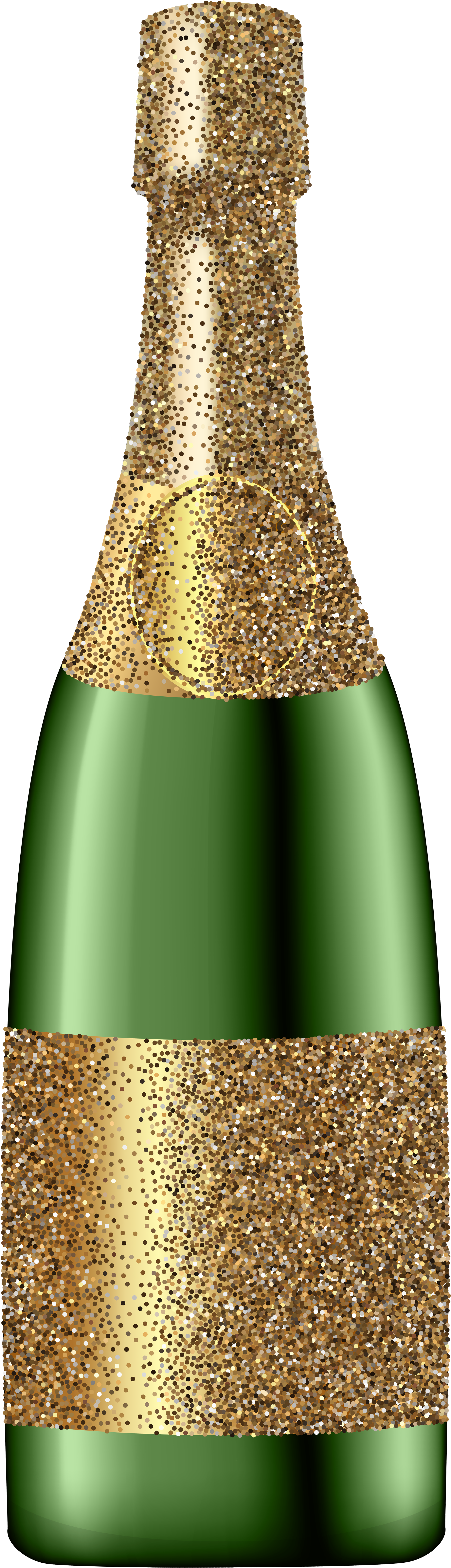 Glitter Champagne Bottle Png Clip Art Image - Champagne Bottle Clip Art (2418x8000)