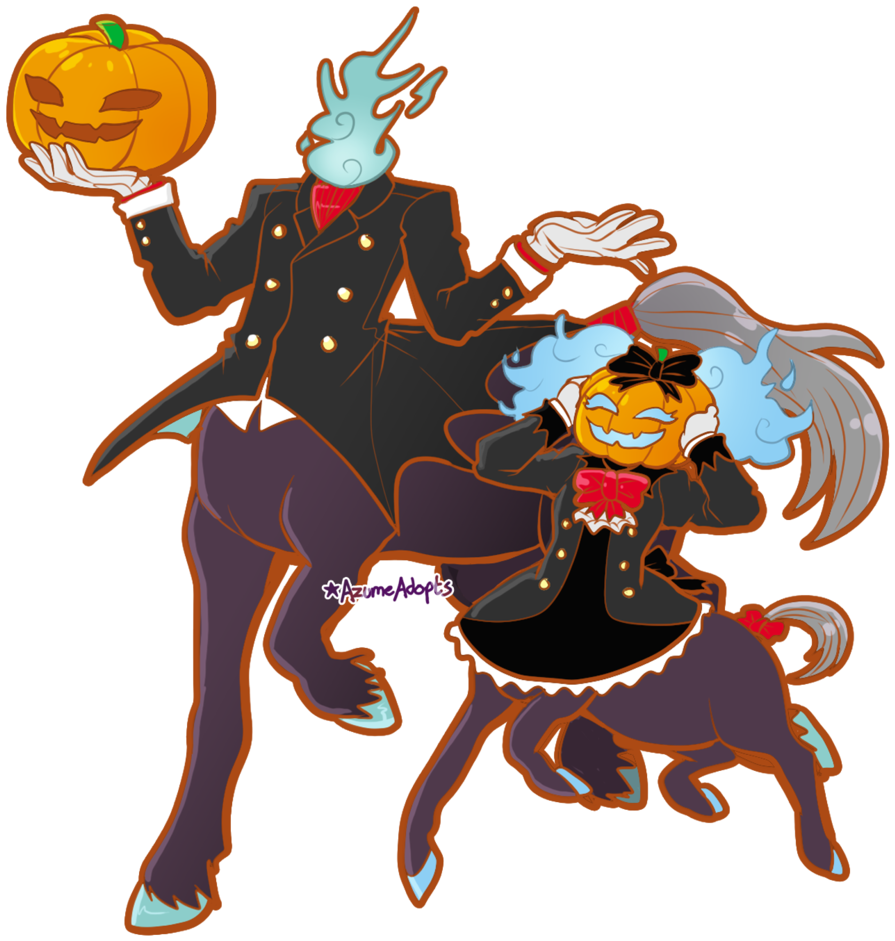 [halloween2017] Dullahan Family For Lord Nerdfish By - Cartoon (900x952)