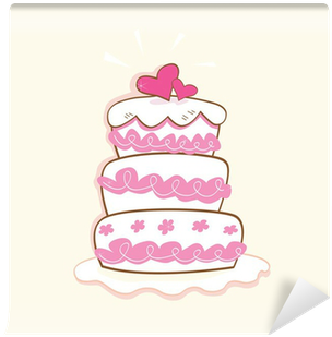 Pink Decorative Sweet Cake - Wedding Cake Clip Art (400x400)