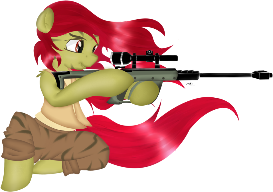 Saddnesspony, Dead Source, Earth Pony, Female, Gun, - Cartoon (1280x698)