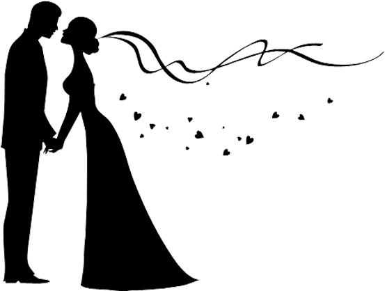 Bridegroom Wedding Invitation Silhouette - Wedding Couple Png Png (600x600)