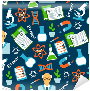 Physical And Chemical Research Seamless Pattern Wall - Patrones De Quimica (400x400)