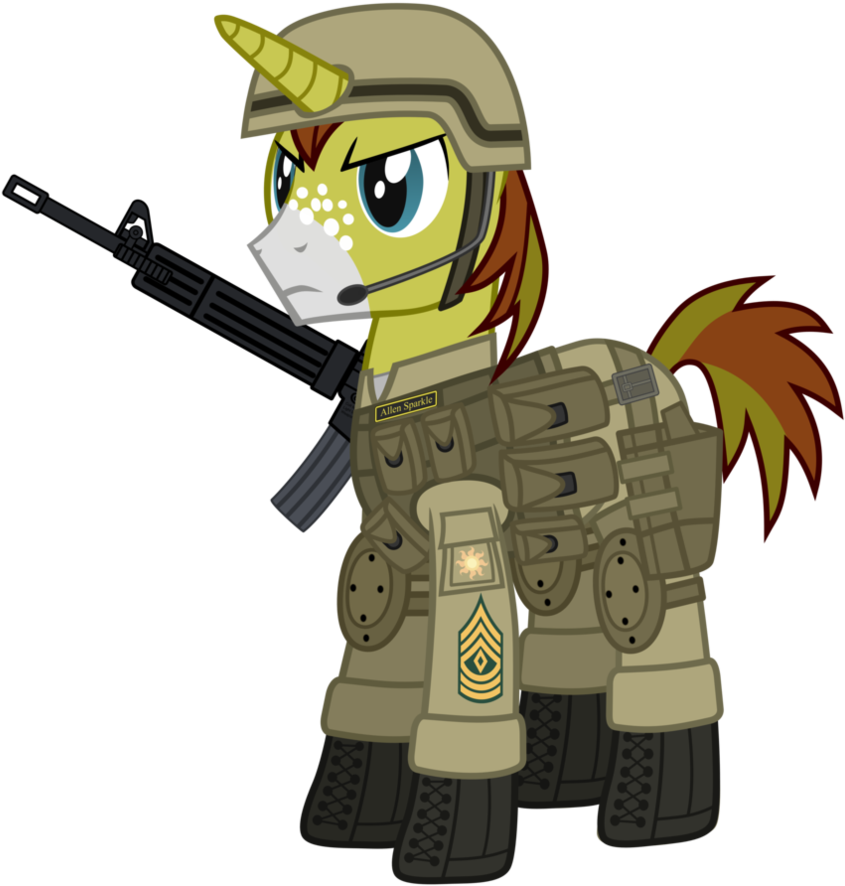 First Sergeant Allen Sparkle By Dolphinfox - Cartoon (894x894)